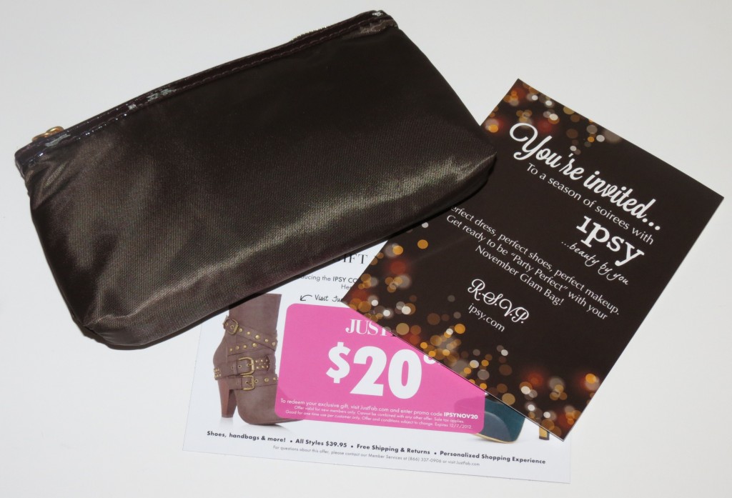 November 2012 ipsy (My Glam?) Glam Bag Review & Swatches
