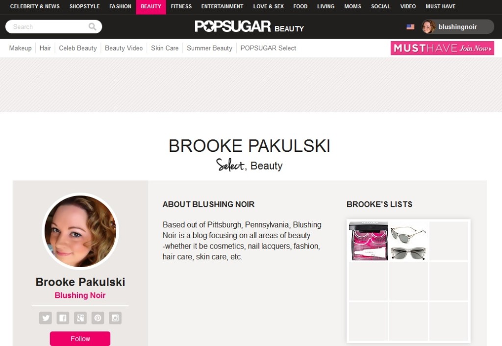 Blushing Noir on POPSUGAR!