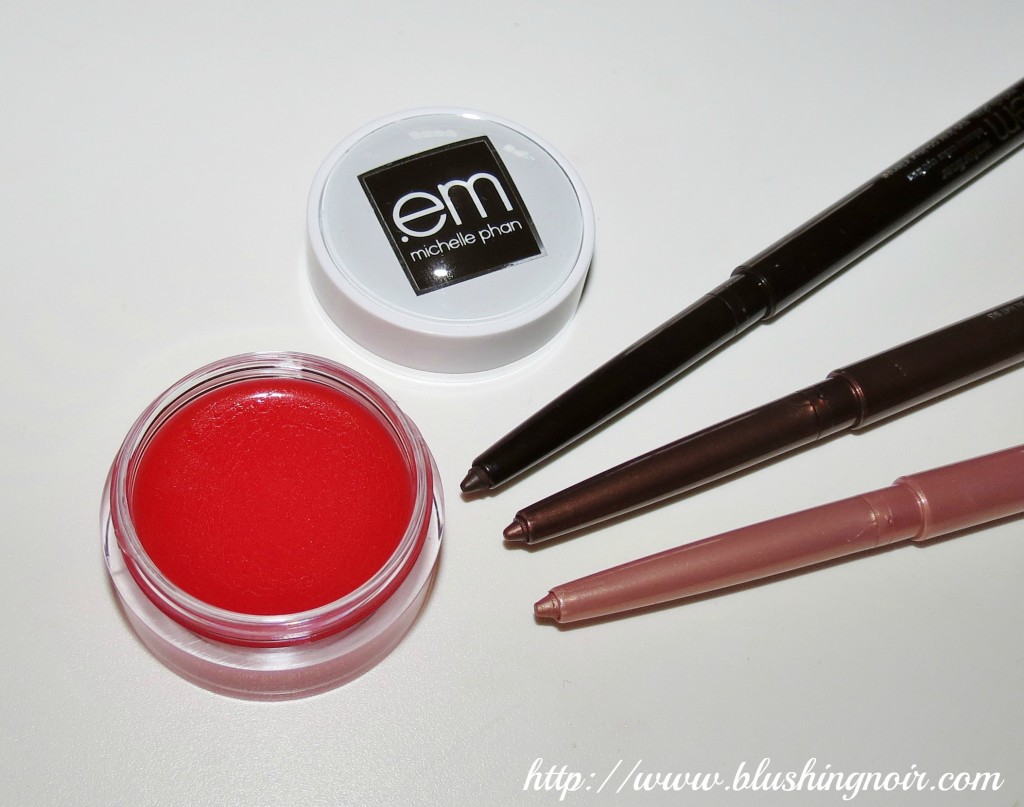 em cosmetics waterliners and pillow plush lip balm
