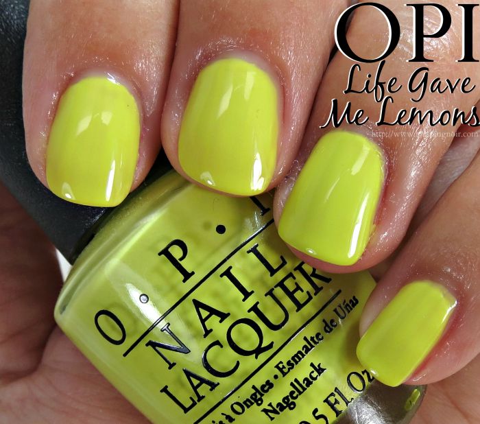 OPI Life Gave Me Lemons Nail Polish Swatches
