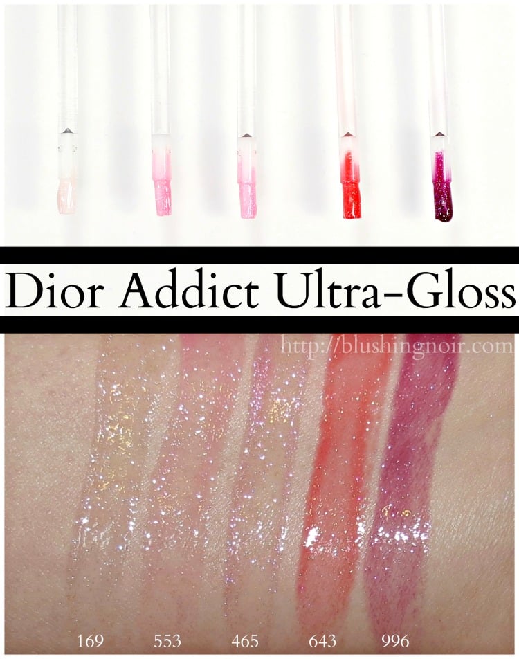 Dior Addict Ultra-Gloss swatches
