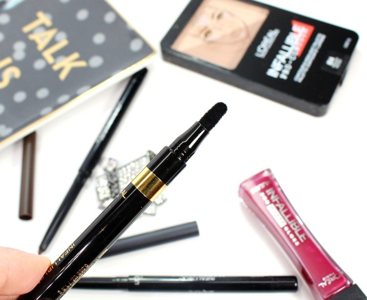 LOREAL Infallible black velvet liquid eye liner swatches review