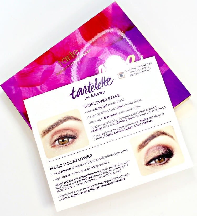 Tarte Tartelette In Bloom Eyeshadow Palette guide how to