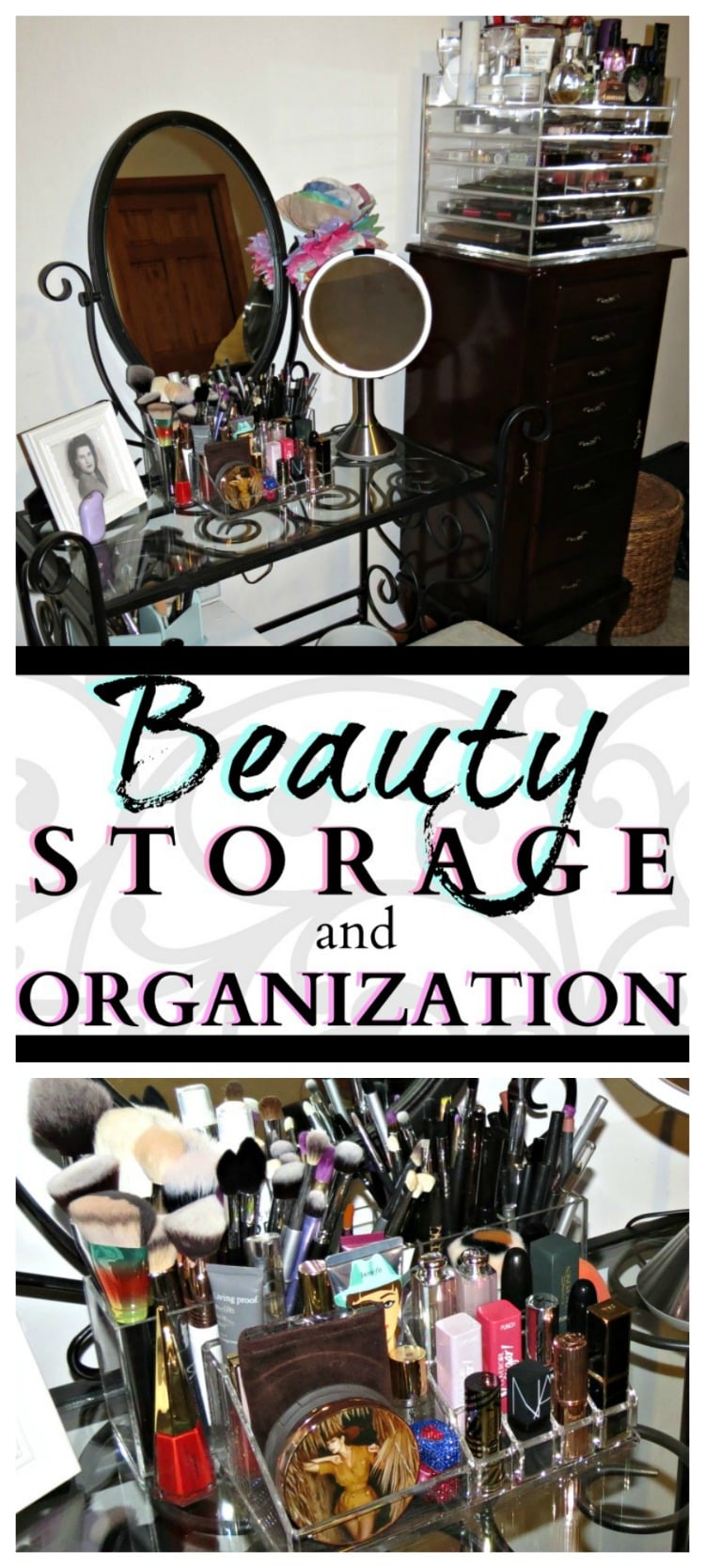 easy beauty storage makeup organization pinterest