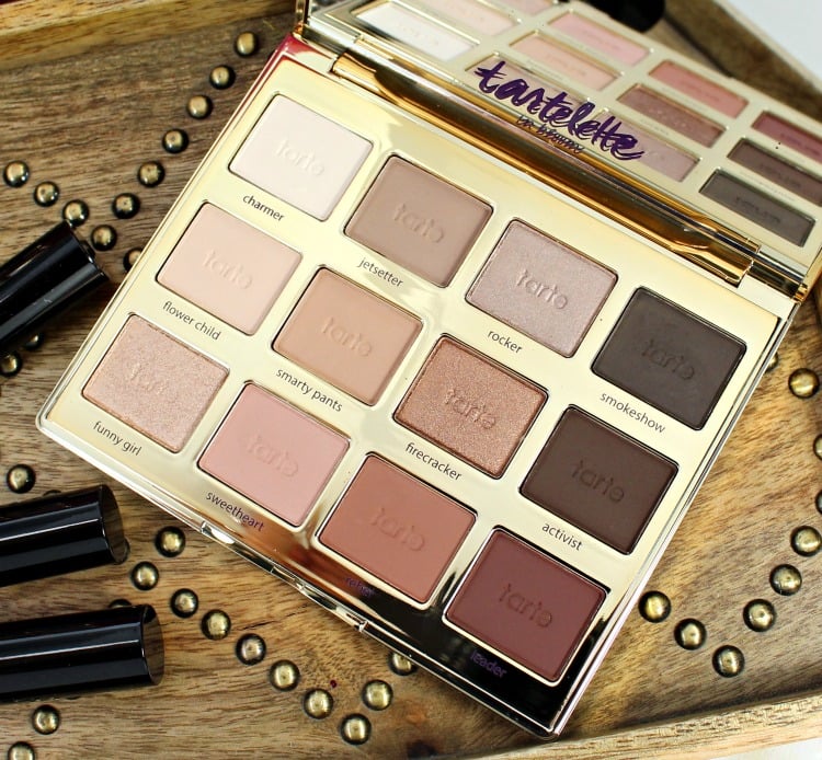 tarte Tartelette In Bloom Clay Eyeshadow Palette swatches review photos
