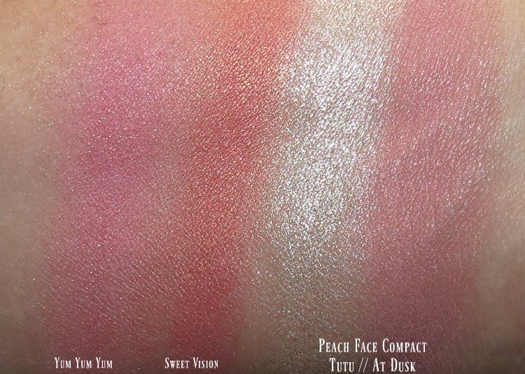 mac-nutcracker-sweet-magic-dust-powder-blush-swatches-review-swatch-pics-peach-face-compact-tutu-at-dusk